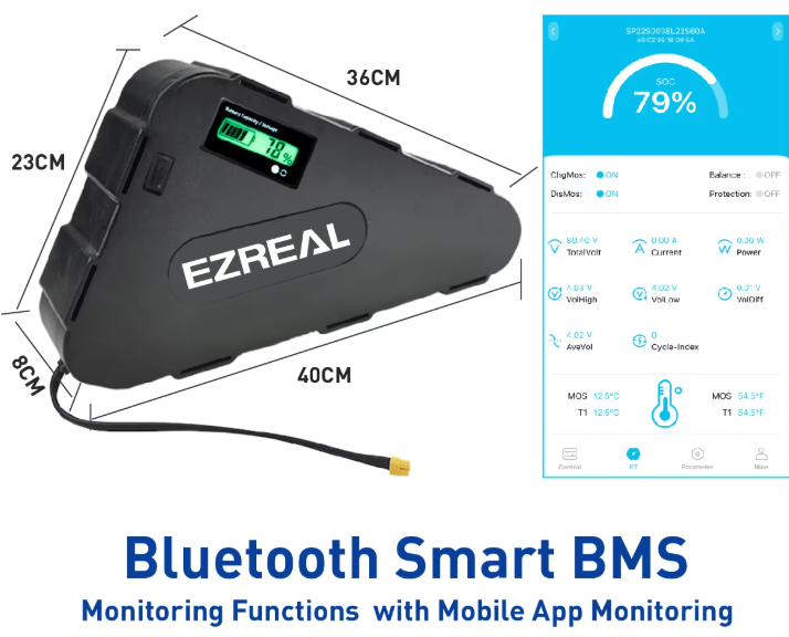 2000W Hub Motor Electric Bicycle Conversion Kit with 52V 20Ah Triangle Battery, Fit 27.5 & 29 Inch Wheel