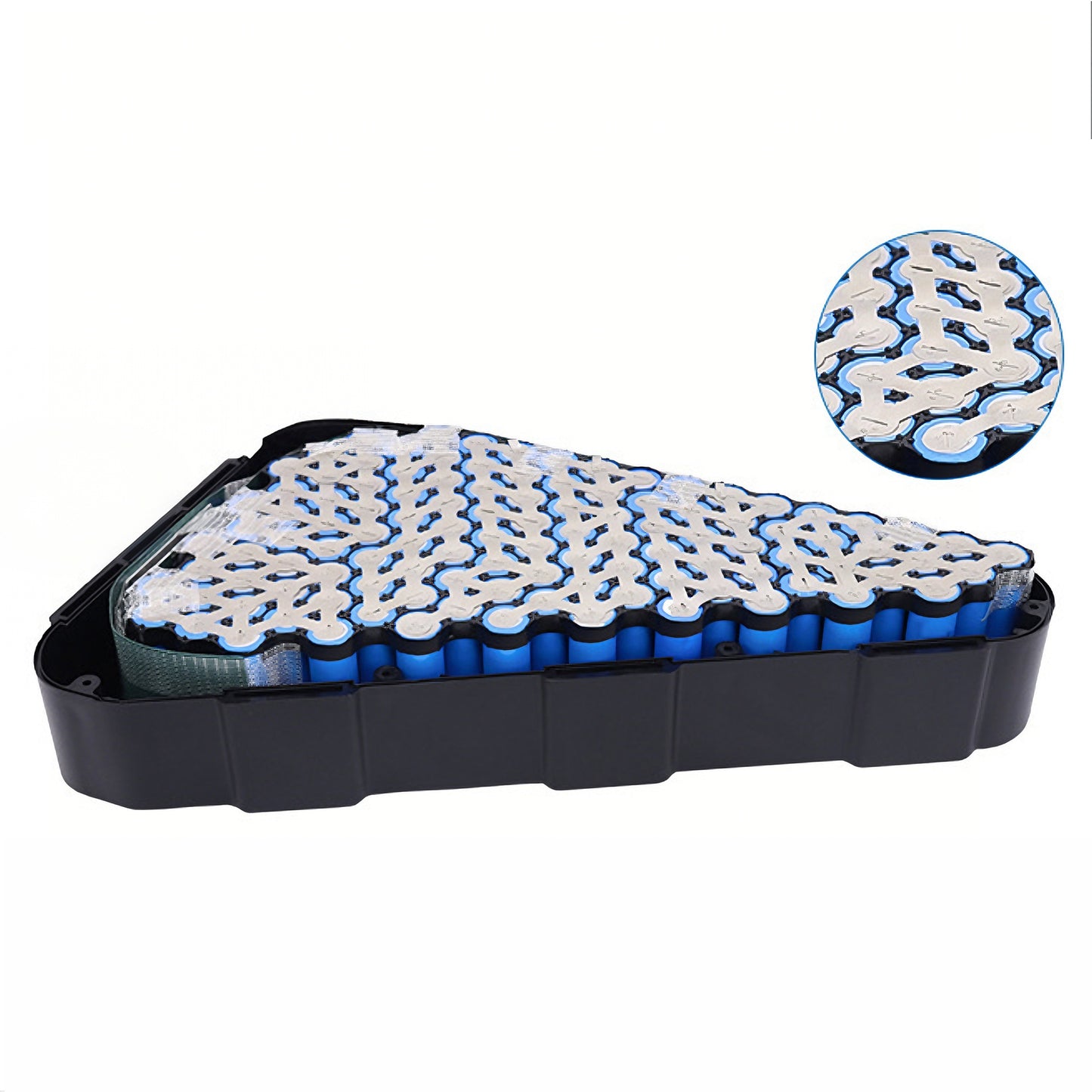 Batterie au lithium triangulaire pour vélo électrique – 48 V, 52 V, 72 V avec une capacité de 20 Ah et 30 Ah | Batterie rechargeable haute puissance pour conversion de vélo électrique